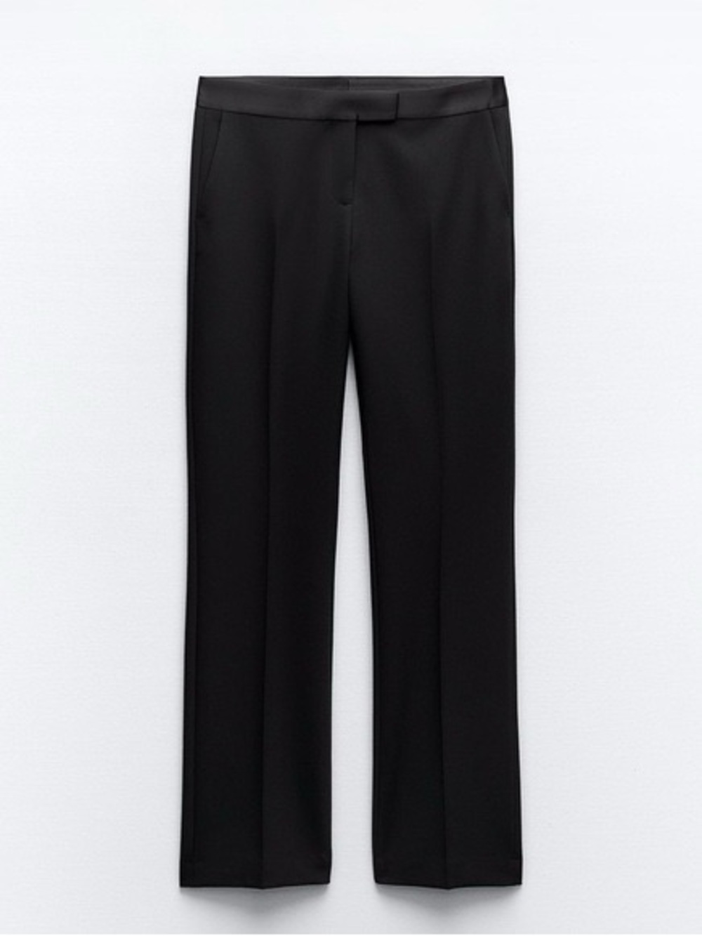 Zara Classic Black Straight-Leg Dress Pants size S